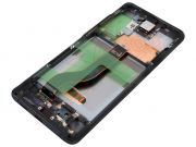 Pantalla service pack completa Dynamic AMOLED 2X negra con carcasa frontal para Samsung Galaxy S20 Plus, G985F / Galaxy S20 Plus 5G G986F